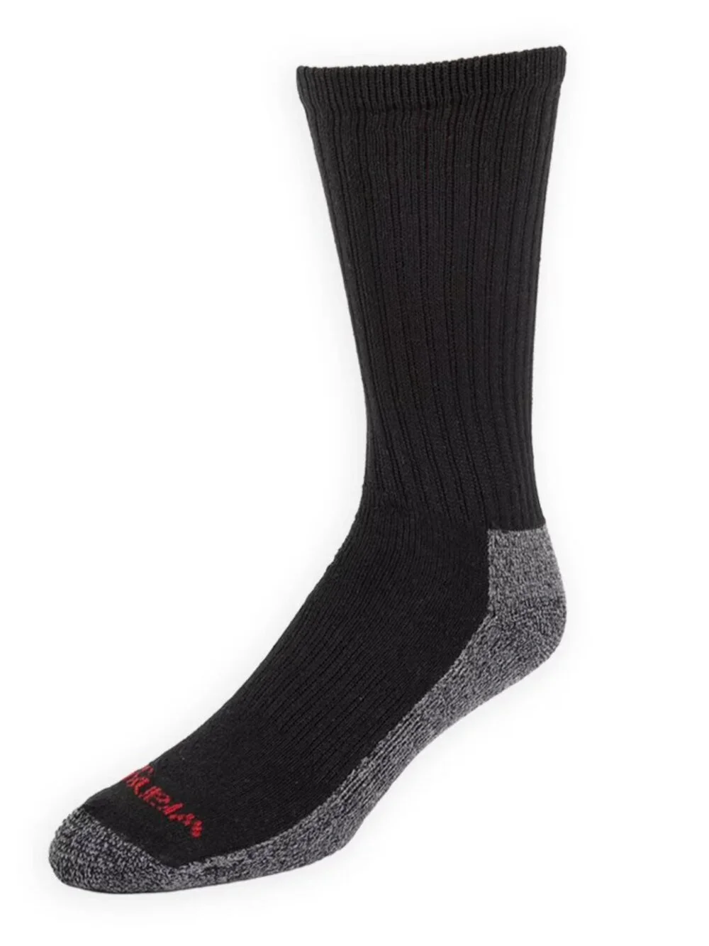 Wrangler Men's Cushion Crew Work Socks Black 6 Pack Arch Support Durable Sz 6-12